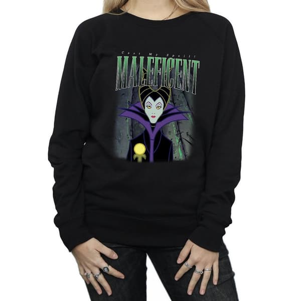 Sleeping Beauty Womens/Ladies Maleficent Montage Cotton Sweatshirt