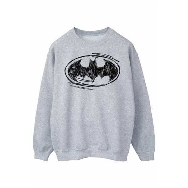 Batman Mens Sketch Logo Sweatshirt