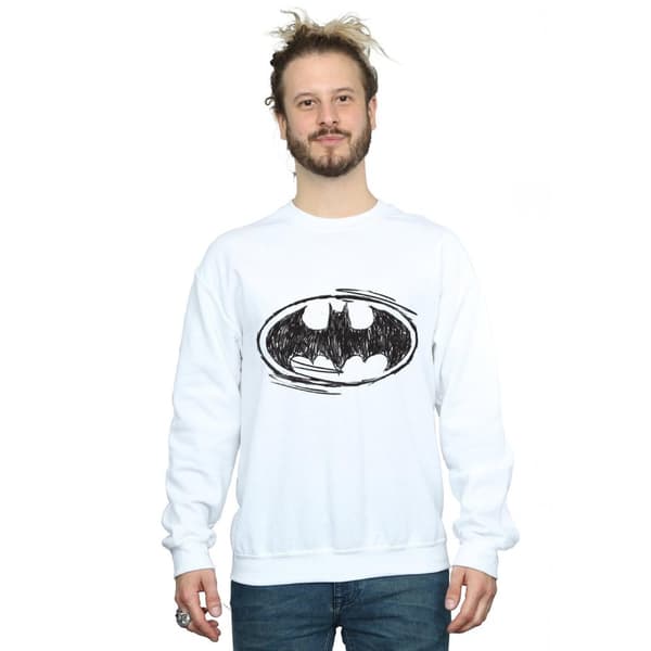 Batman Mens Sketch Logo Sweatshirt