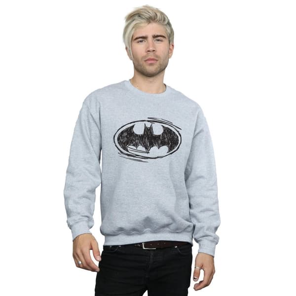 Batman Mens Sketch Logo Sweatshirt