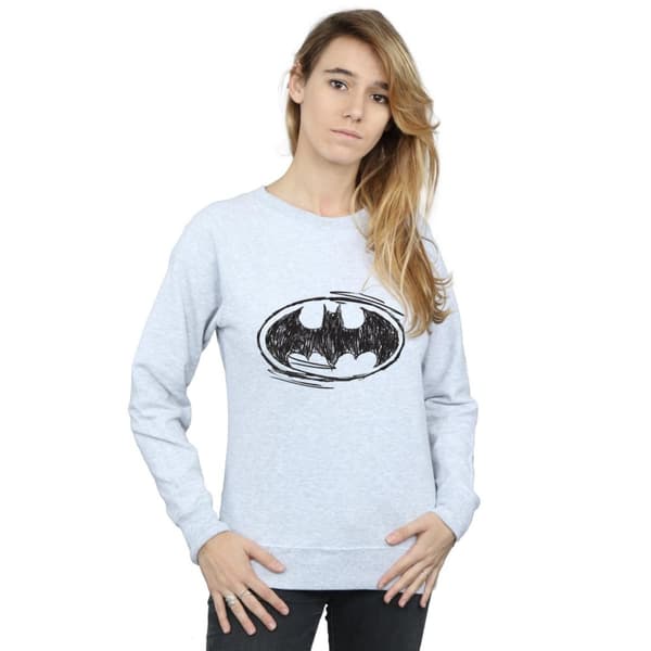 Batman Womens/Ladies Sketch Logo Sweatshirt