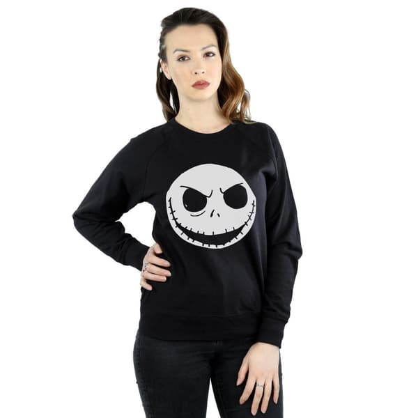 Nightmare Before Christmas Womens/Ladies Face Cotton Sweatshirt