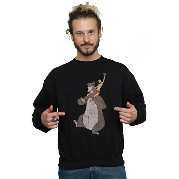 Jungle Book Mens Classic Mowgli And Baloo Cotton Sweatshirt