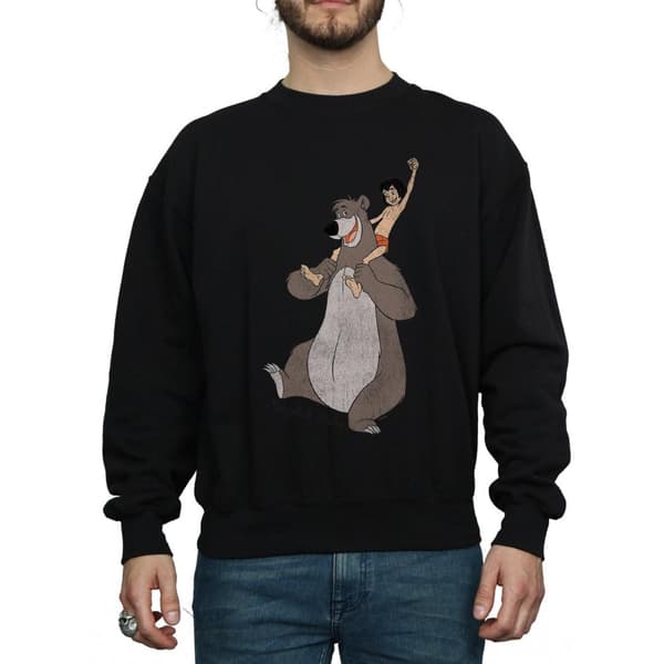 Jungle Book Mens Classic Mowgli And Baloo Cotton Sweatshirt