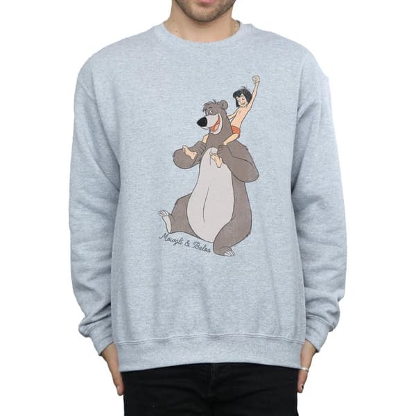 Jungle Book Mens Classic Mowgli And Baloo Cotton Sweatshirt