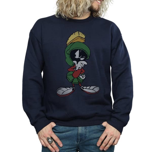 Looney Tunes Mens Marvin The Martian Pose Sweatshirt