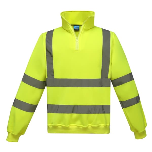 Yoko Unisex Adult Hi-Vis Quarter Zip Sweatshirt