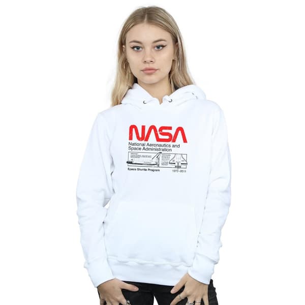 NASA Womens/Ladies Space Shuttle Hoodie