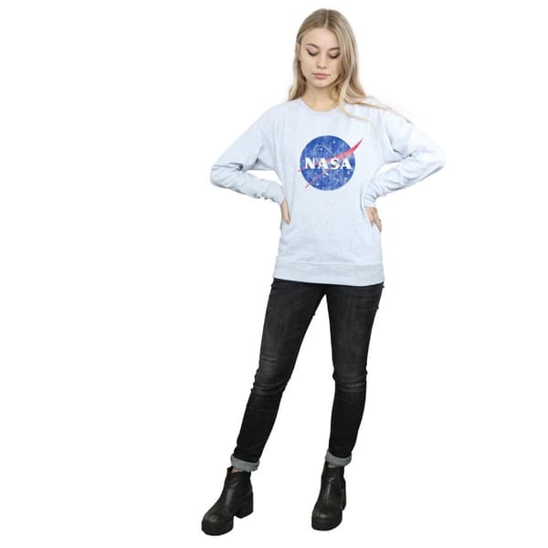 NASA Dam/Tjej Insignia Sweatshirt med tryck