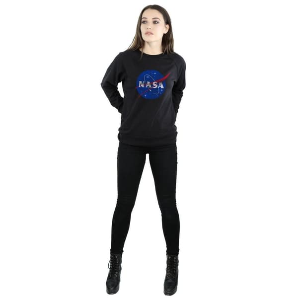 NASA Dam/Tjej Insignia Sweatshirt med tryck