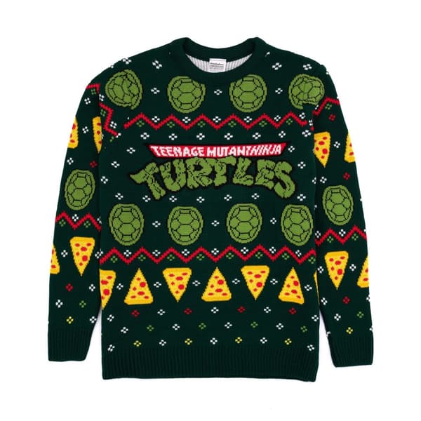 Teenage Mutant Ninja Turtles Strikket trøje til mænd Green/Yellow XL