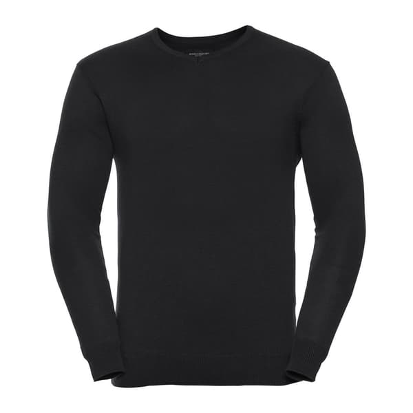 Russell Collection Mens Knitted V Neck Sweatshirt