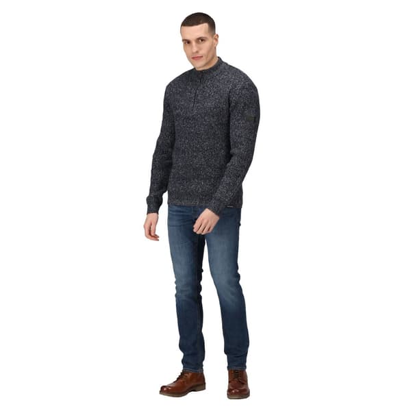 Regatta Herr Solomon Marl Stickad Sweatshirt med dragkedja