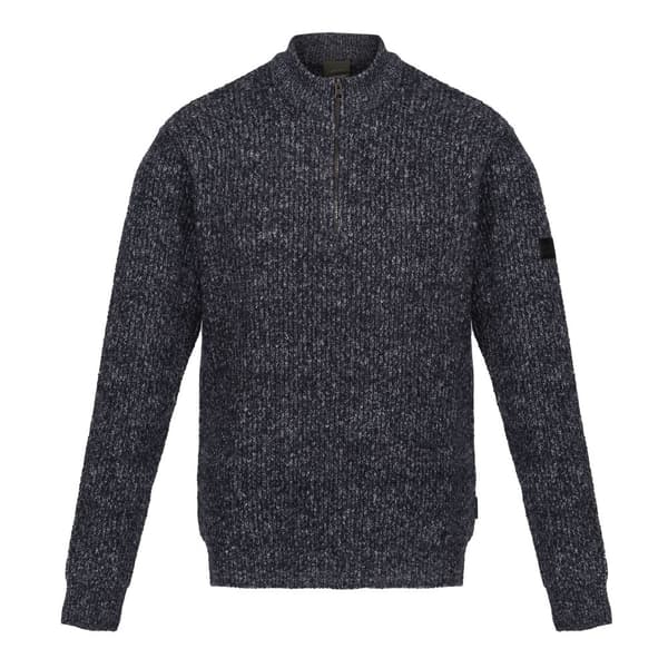 Regatta Herr Solomon Marl Stickad Sweatshirt med dragkedja