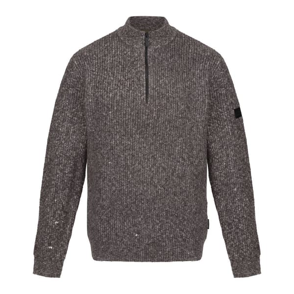 Regatta Mens Solomon Marl Knitted Zip Neck Sweatshirt
