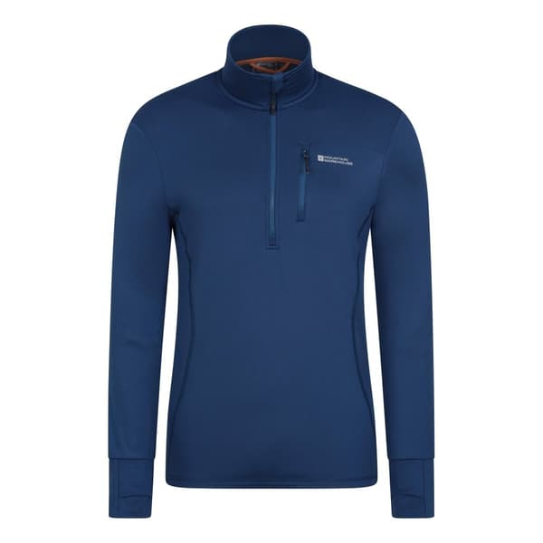Mountain Warehouse Mens Marathon Fleece Top Blue XS
