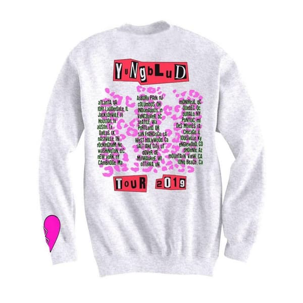 Yungblud Unisex Adult Tour Back & Sleeve Print Sweatshirt
