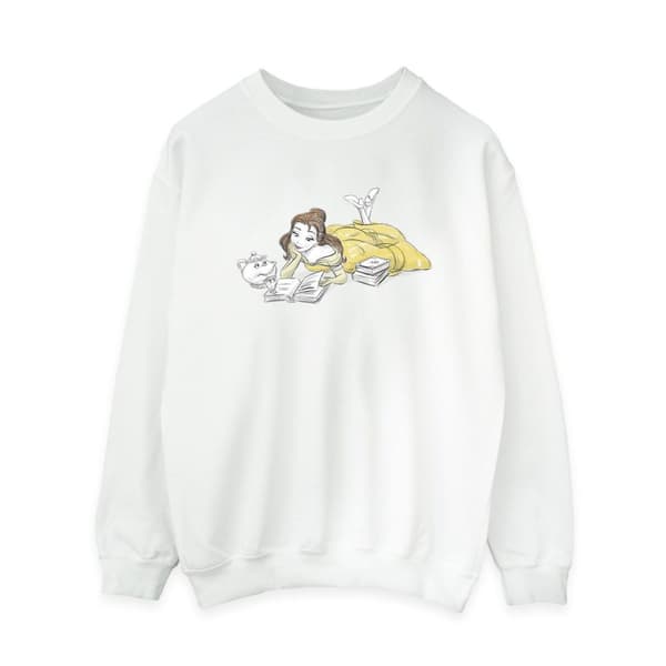 Disney Womens/Ladies Beauty And The Beast Belle Reading Sweatshirt