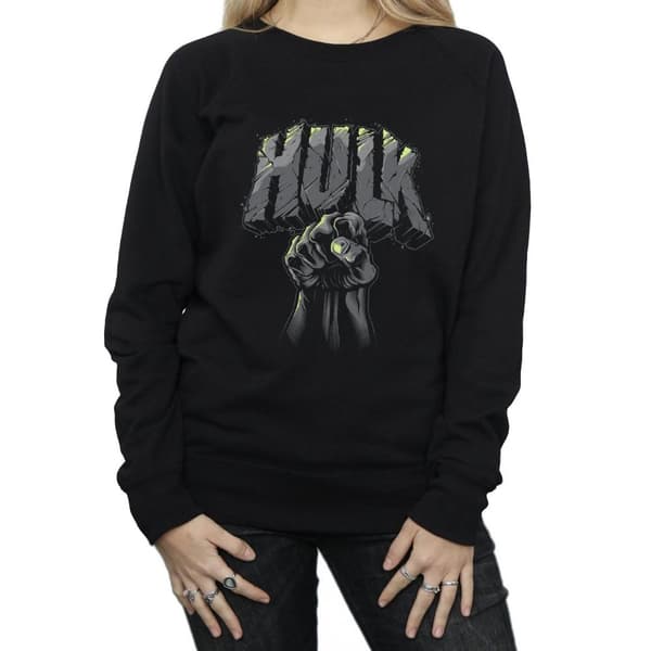Marvel Womens/Ladies Hulk Punch Logo Sweatshirt