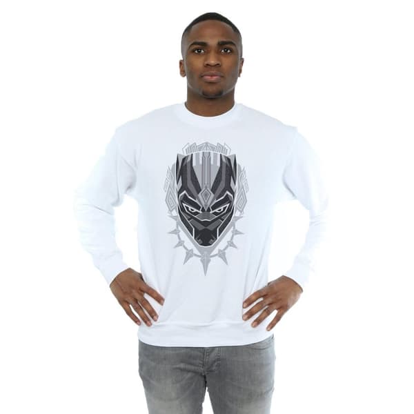 Marvel Mens Black Panther Head Sweatshirt