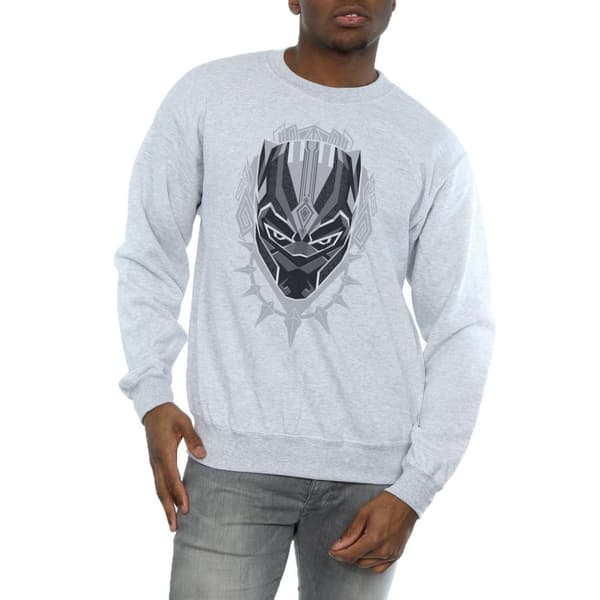Marvel Mens Black Panther Head Sweatshirt