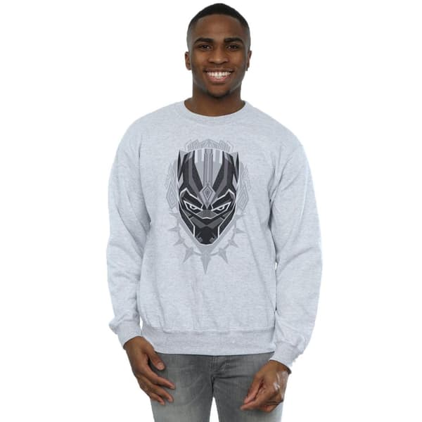 Marvel Mens Black Panther Head Sweatshirt