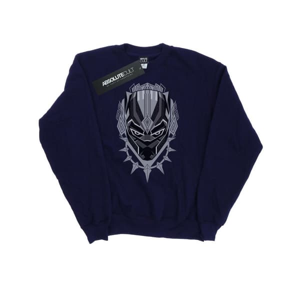 Marvel Mens Black Panther Head Sweatshirt