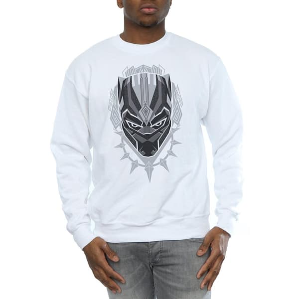 Marvel Mens Black Panther Head Sweatshirt