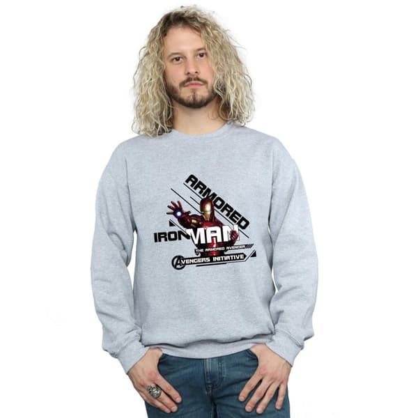 Marvel Mens Avengers Iron Man Armoured Avenger Sweatshirt