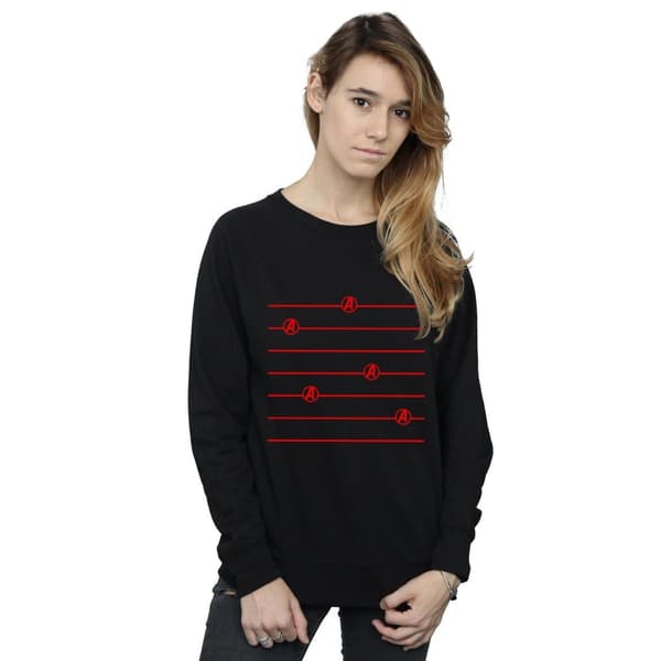 Marvel Womens/Ladies Avengers Endgame Logo Stripes Sweatshirt