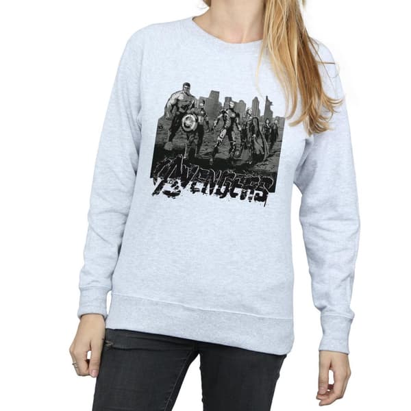 Marvel Womens/Ladies Avengers Mono Team Art Sweatshirt