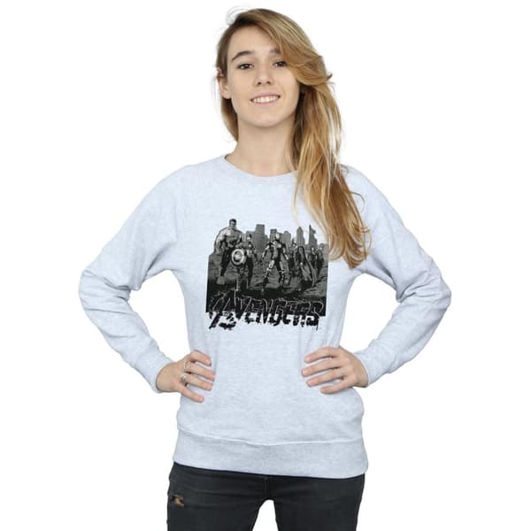 Marvel Womens/Ladies Avengers Mono Team Art Sweatshirt