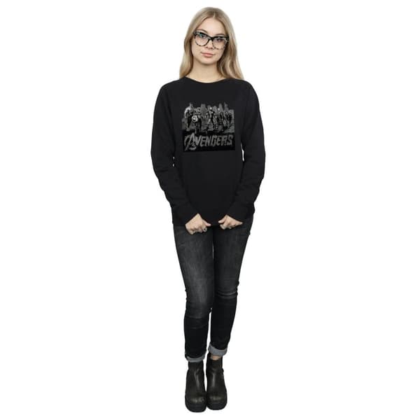 Marvel Womens/Ladies Avengers Mono Team Art Sweatshirt