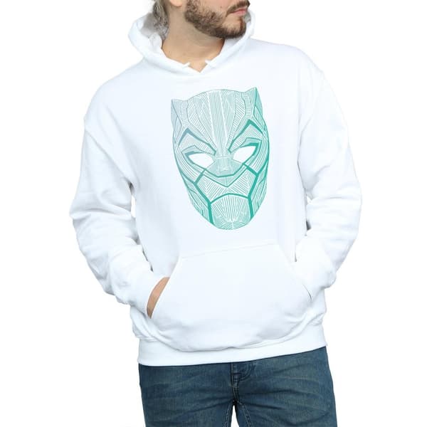 Marvel Mens Black Panther Tribal Mask Hoodie
