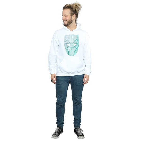 Marvel Mens Black Panther Tribal Mask Hoodie