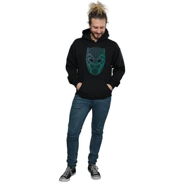 Marvel Mens Black Panther Tribal Mask Hoodie