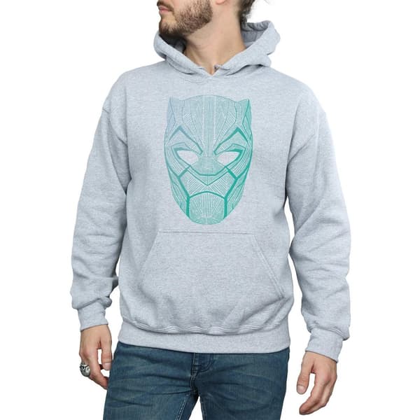 Marvel Mens Black Panther Tribal Mask Hoodie
