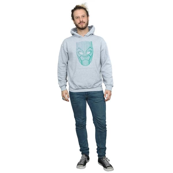 Marvel Mens Black Panther Tribal Mask Hoodie