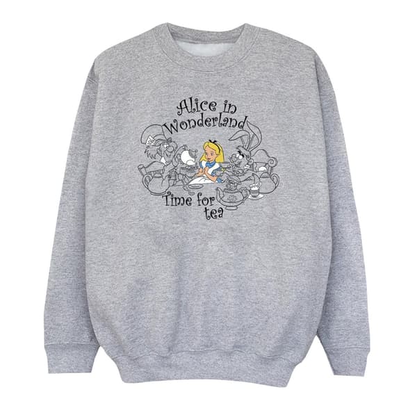 Disney Girls Alice In Wonderland Time For Tea Sweatshirt