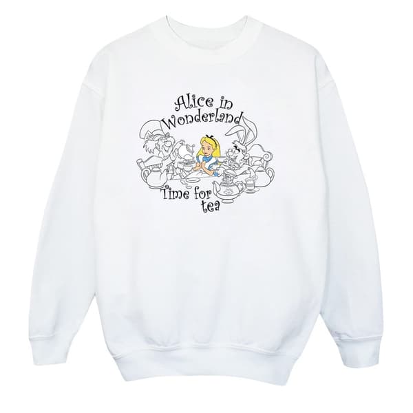 Disney Girls Alice In Wonderland Time For Tea Sweatshirt