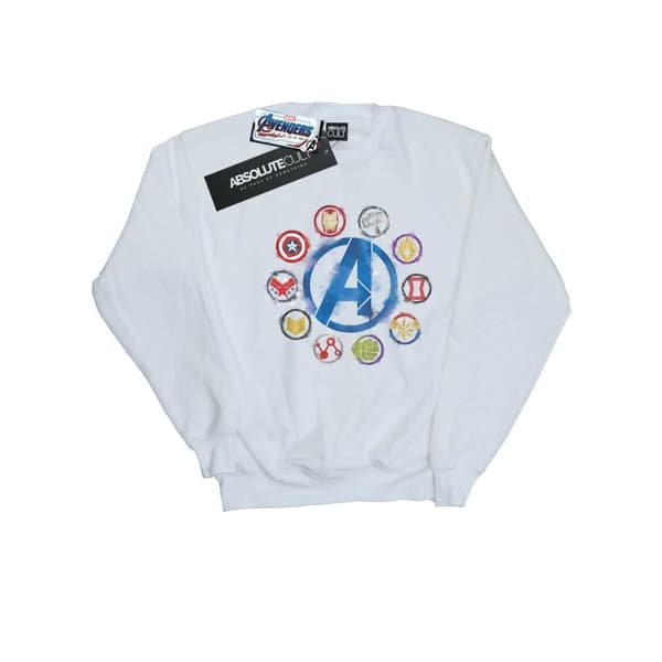 Marvel Boys Avengers Endgame Painted Icons Sweatshirt White 9-11 Years