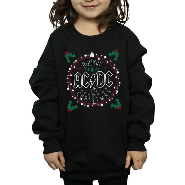 AC/DC Sweatshirt med julcirkel för flickor