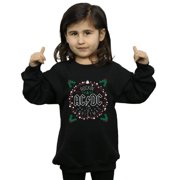AC/DC Sweatshirt med julcirkel för flickor