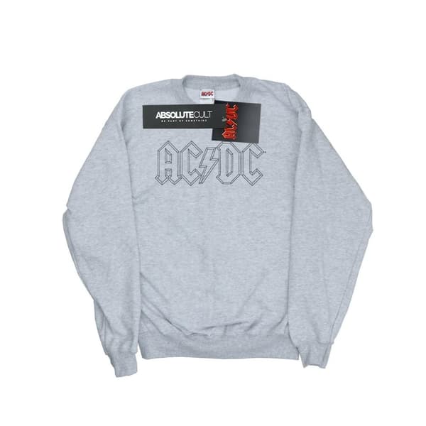 AC/DC Mens Black Outline Logo Sweatshirt