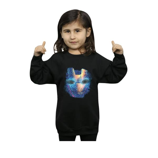 Marvel Girls Iron Man Distressed Head Sweatshirt