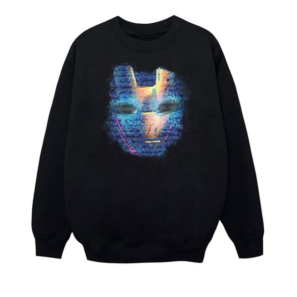 Marvel Girls Iron Man Distressed Head Sweatshirt