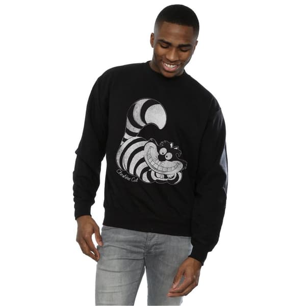 Disney Mens Alice in Wonderland Mono Cheshire Cat Sweatshirt