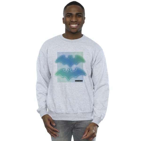 DC Comics Mens Batman Grid Gradient Sweatshirt