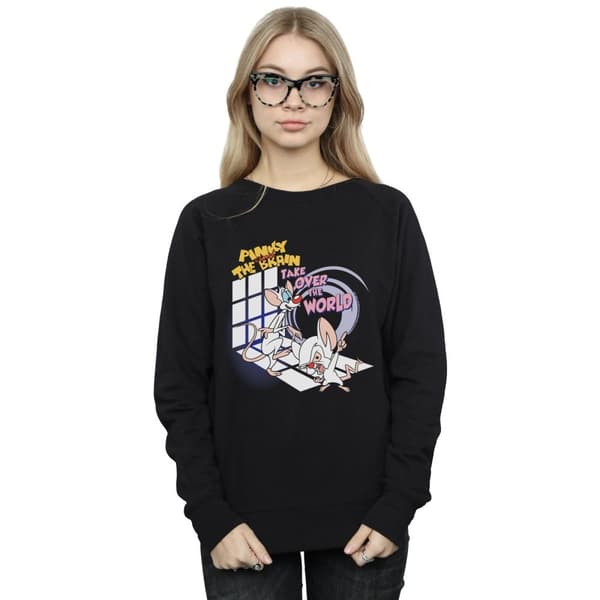 Animaniacs Womens/Ladies Pinky And The Brain Take Over The World Sweatshirt