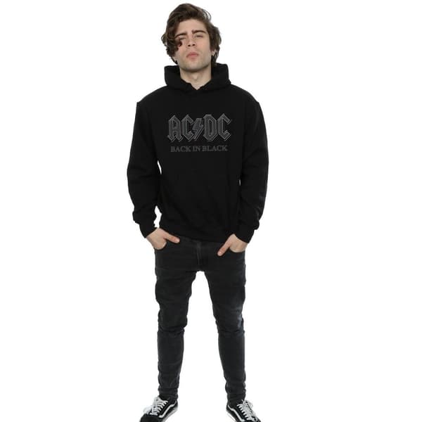 AC/DC Mens Back In Black Hoodie